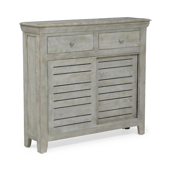 Noble House Attala Sandblast Grey Accent Cabinet with Doors