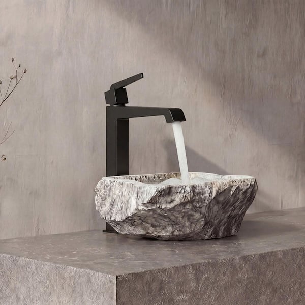 GRANDJOY Single Handle Vessel Sink Single Hole Bathroom Sink