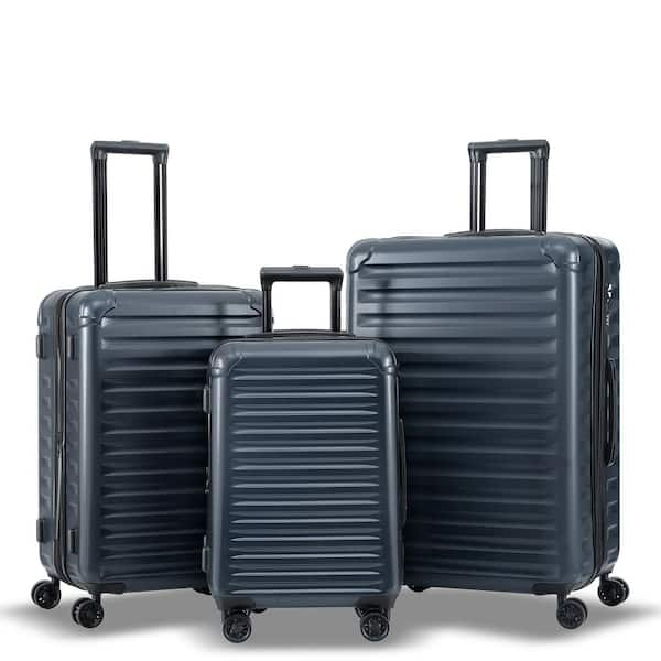 3-Piece Navy Blue Spinner Wheels Luggage Set SC1689-02NB - The Home Depot