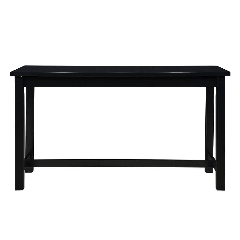Black Wood Counter Height Dining Set with USB Ports