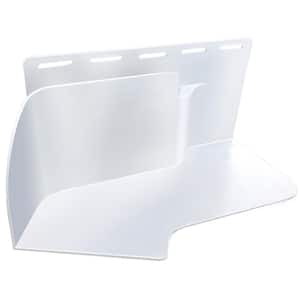 3.75 in. x 8 in., Polypropylene Roof to Wall Kickout Flashing/Water Diverter, White Left