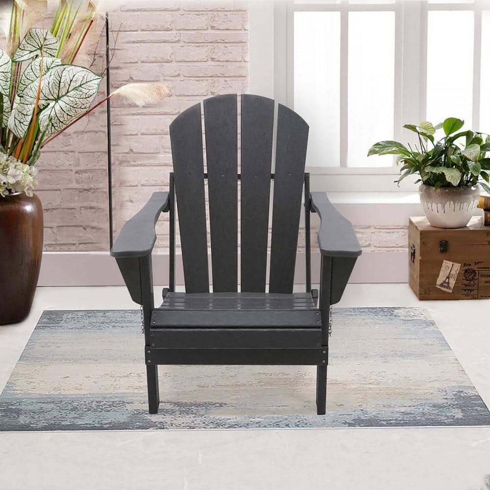 Gray Waterproof Rust Resistant Folding Plastic Metal Outdoor Lounge Chair