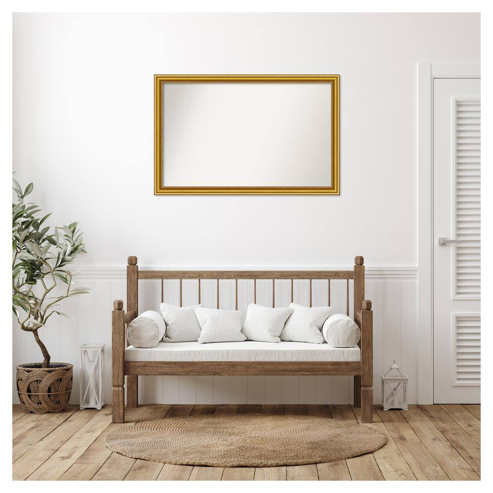 Townhouse Gold Medium Wood Framed Bathroom Vanity Mirror