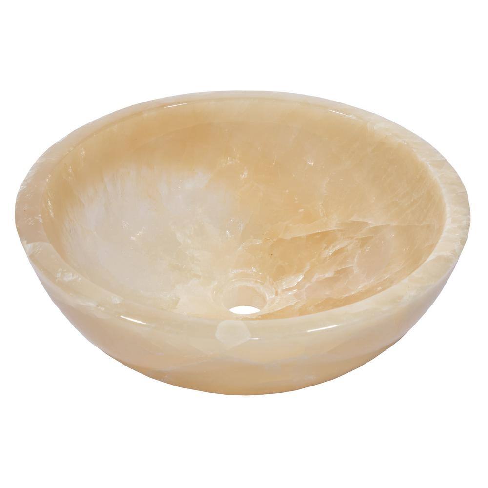 16.5'' Off-White Jurassic Onyx Round Vessel Sink