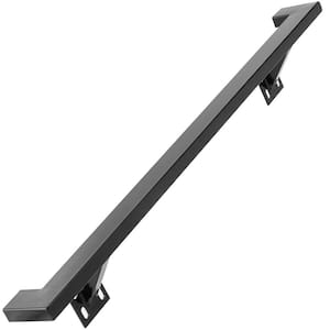 4 ft. Wall Mounted Handrails 200 lbs. Load Capacity Handrails for Indoor Stairs, Black