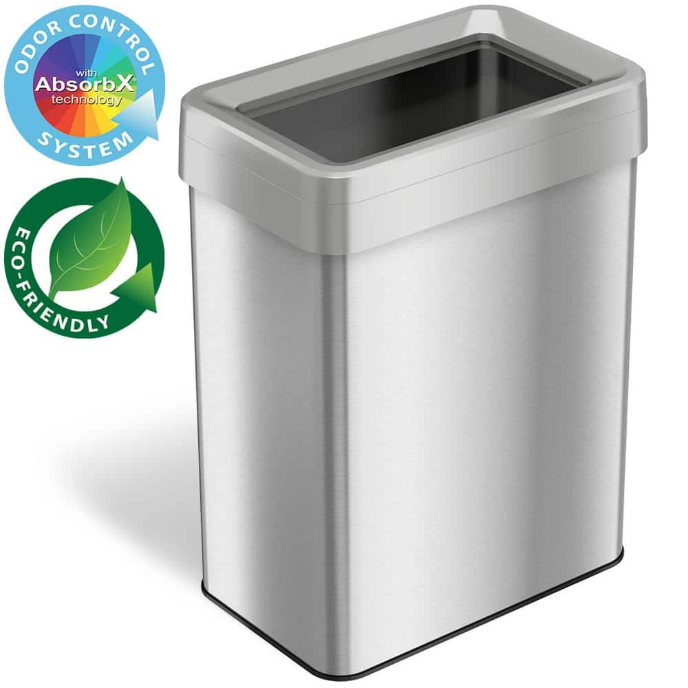 iTouchless Prime 13.2 Gallon Plastic Sensor Trash Can, Durable Dent-Proof  Construction, Slim and Space-Saving Automatic Bin Great for Kitchen, Home