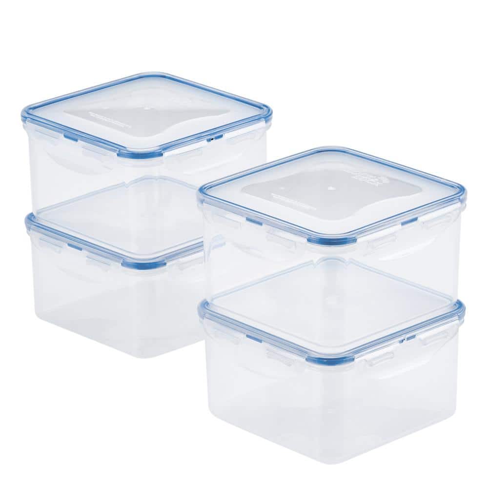 Easy Essentials 10 Pieces Square Food Storage Container Set, Clear