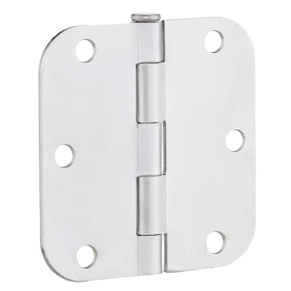 Everbilt 3-1/2 in. x 5/8 in. Radius Chrome Door Hinge Value Pack