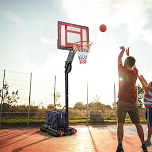 Portable Basketball Hoop System 5 ft. to 10 ft. Adjustable with Weight Bag Wheels Outdoor