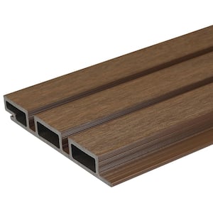 European Siding System 4.8 in. x 12 in. Composite Belgian Board Siding Sample Board in Brazilian Ipe