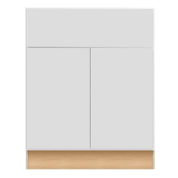 Hargrove 27 in. W x 21 in. D x 34.5 in. H Assembled Plywood Base Bath Cabinet in Vesper White with Soft Close