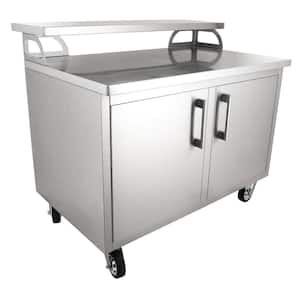 Stainless Steel 48 in. x 43 in. x 30 in. Portable Outdoor Kitchen Cabinet and Patio Bar