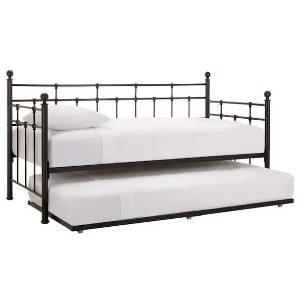 Home Decorators Collection Fenwick Oil Rubbed Bronze Metal Twin Daybed Bed with Trundle (80.25 in W. X 43.13 in H.)