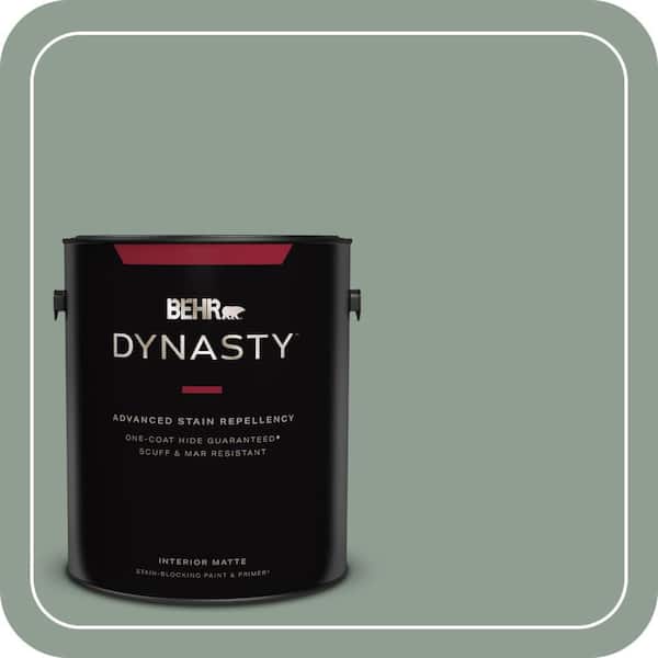 BEHR DYNASTY 1 gal. #ICC-104 Balsam Fir Matte Interior Stain-Blocking Paint & Primer