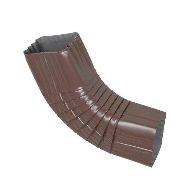 3 in. x 4 in. HD Brown Aluminum Downspout B Elbow