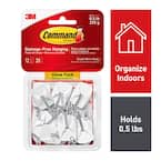1/2 lb. Small White Wire Hook Value Pack (12 Hooks, 20 Strips)