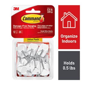 Hardware Essentials Vinyl Coated Wire Coat and Hat Hook in White (20-Pack)  852896.0 - The Home Depot