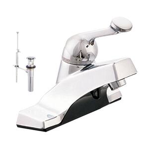 Traditional Collection 4 in. Centerset 1-Handle Washerless Bathroom Faucet in Chrome with Brass Pop-Up