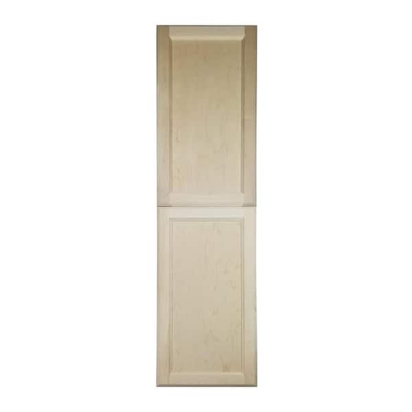 WG Wood Products 15.5 in. W x 59 in. H x 3.5 in. D Dogwood Inset Panel Clear Unfinished Recessed Medicine Cabinet without Mirror