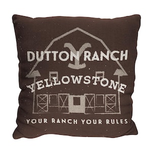Yellowstone Protect The Land 2Pk Double Sided Jacquard Pillow