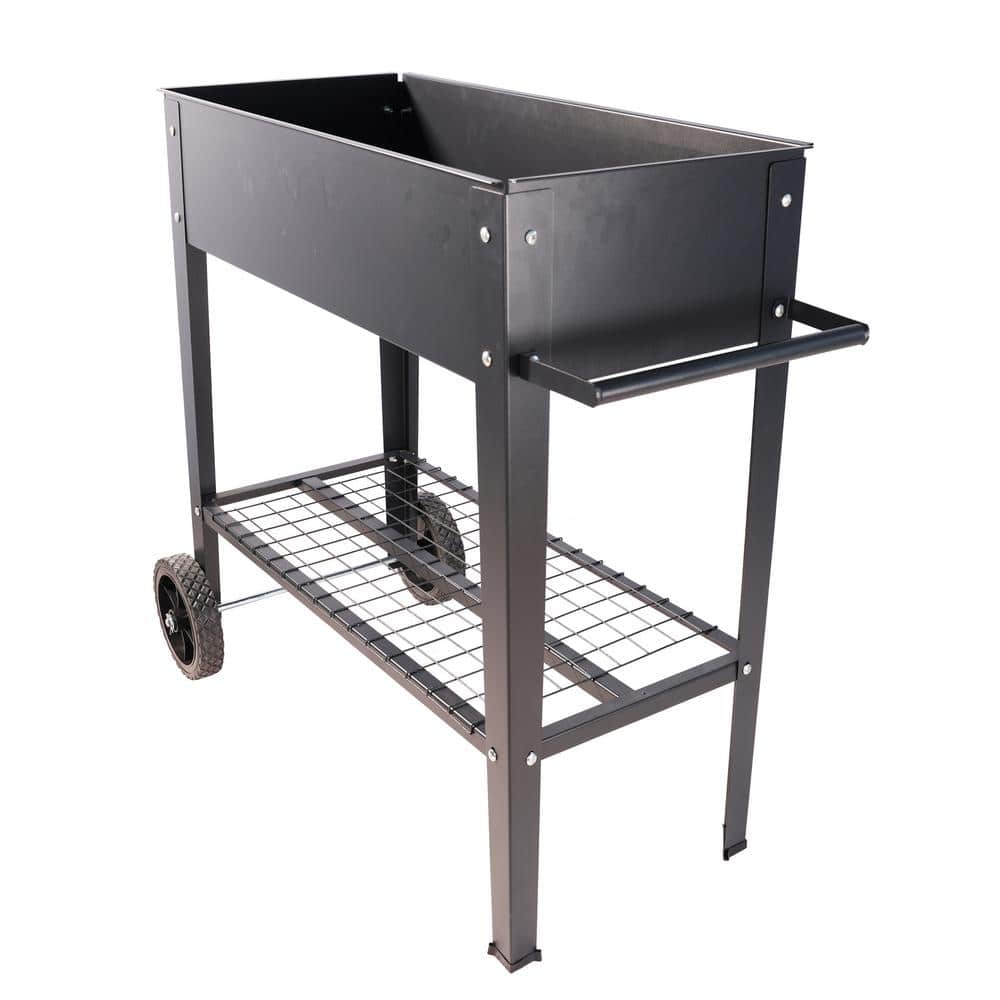 33 in. x 14.1 in. x 31.5 in. Elevated Garden Bed, Metal Elevated Outdoor Fl
