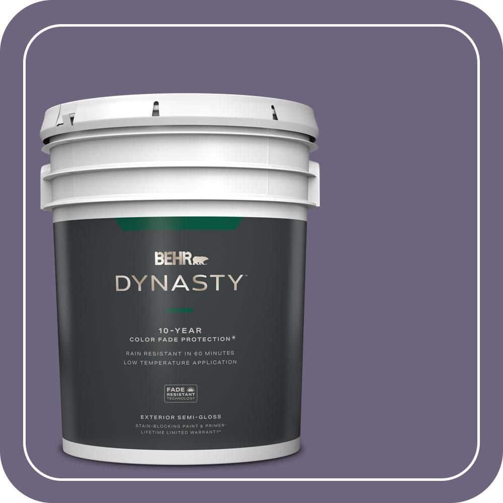 5 gal. #650F-6 Victorian Iris Semi-Gloss Exterior Stain-Blocking Paint & Primer price history on PriceWatchPro