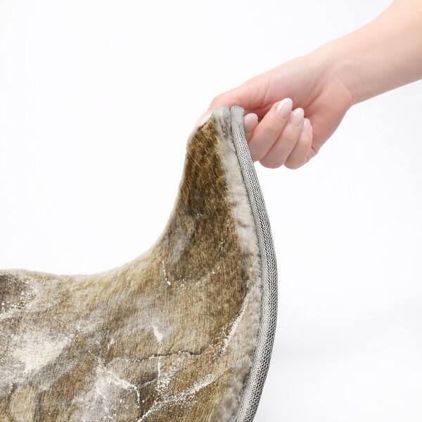 Dream Shag Premium Machine Washable Abstract ADS518 Brown 3 ft. x 4 ft. Area Rug