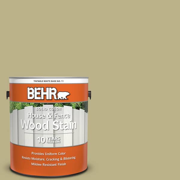 BEHR 1 gal. #390F-5 Ryegrass Solid Color House and Fence Exterior Wood Stain