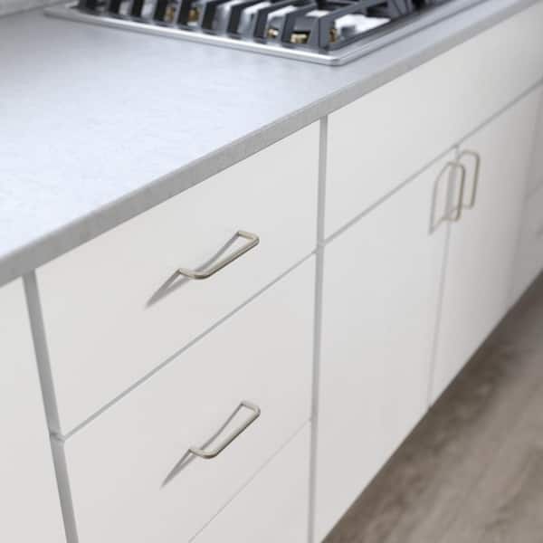 Wire 4 in. (102 mm) Modern Satin Chrome Cabinet Drawer Pull