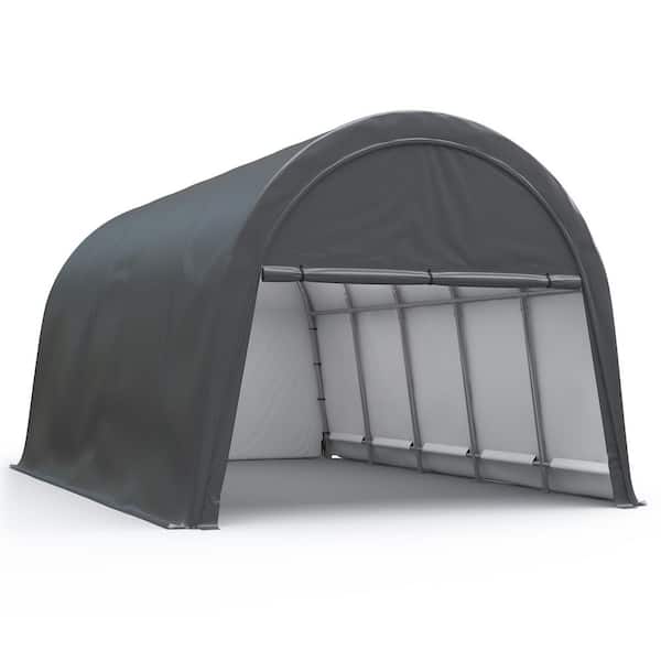 12 ft. x 20 ft. Heavy Duty Carport-Extra Large Outdoor Shelter, Portable Garage for Car Boat Outdoor Events Party, Gray