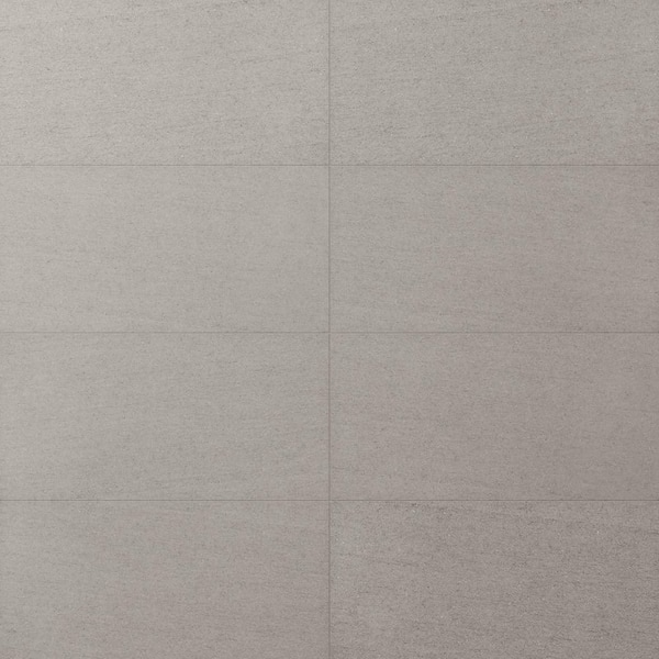 Vitaria Silver Gray 11.88 in. x 23.77 in. Matte Porcelain Floor and Wall Tile (11.74 sq. ft. / Case)