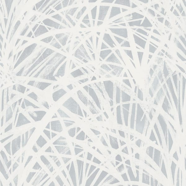 Tempaper Grassroots Cornflower Blue Vinyl Peel and Stick Wallpaper Sample