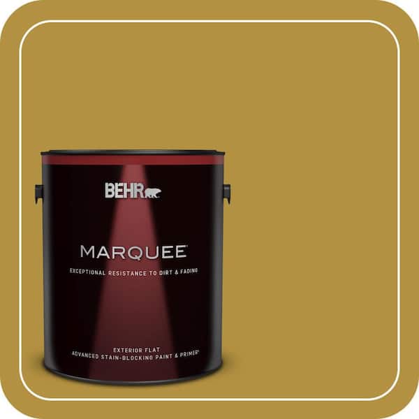 BEHR MARQUEE 1 gal. #370D-7 Venetian Gold Flat Exterior Paint & Primer