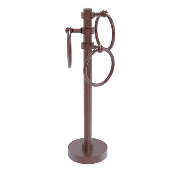 Freestanding Guest Towel Holder in Antique Copper