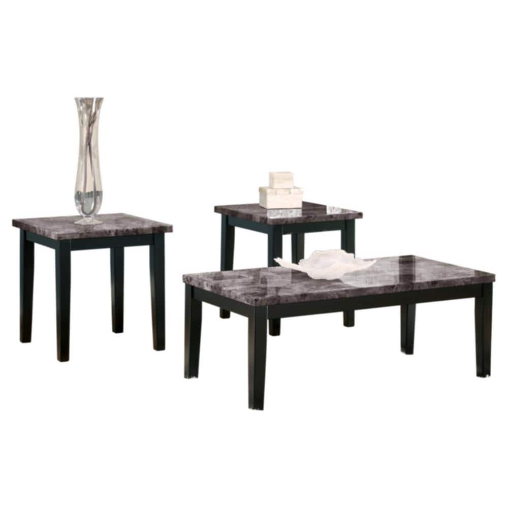 Maysville 48 in. Black Rectangle Wood Coffee Table