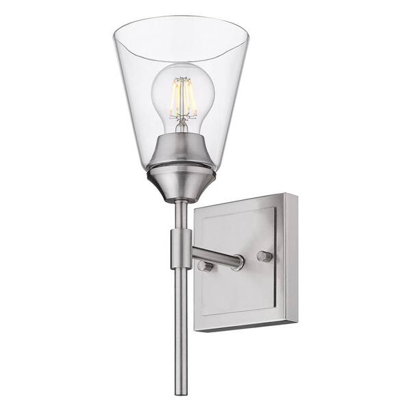 Golden Lighting Ormond 4.375 in. 1-Light Pewter Vanity Light