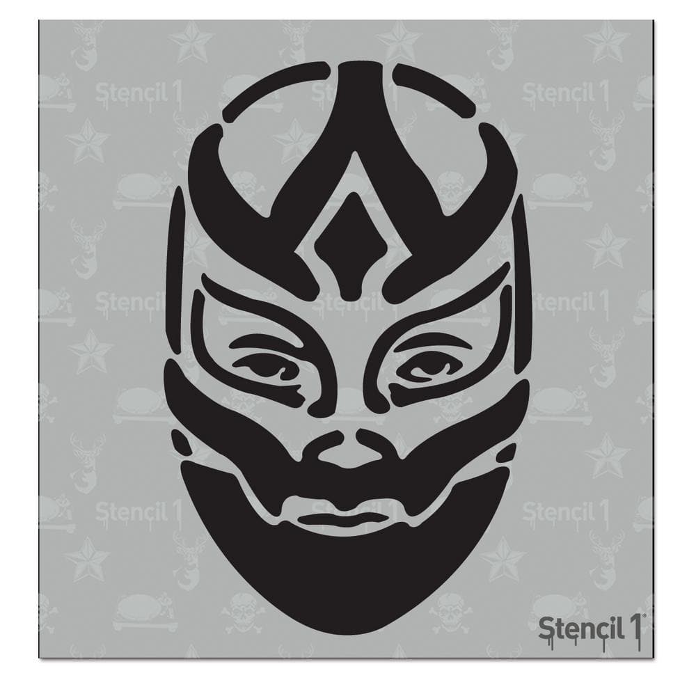 Divertidísimo pasillo Necesito Stencil1 Wrestler Mask Small Stencil S1_01_25_S - The Home Depot