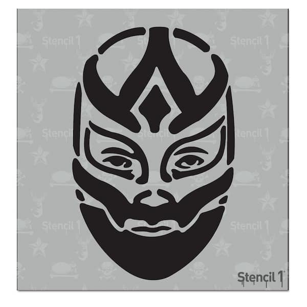 Stencil1 Wrestler Mask Small Stencil