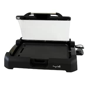 165 sq. in. Black Reversible Indoor Grill and Griddle with Removable Lid