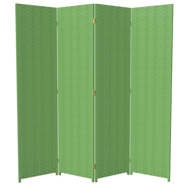 Oriental Furniture 6 ft. Light Green 4-Panel Room Divider