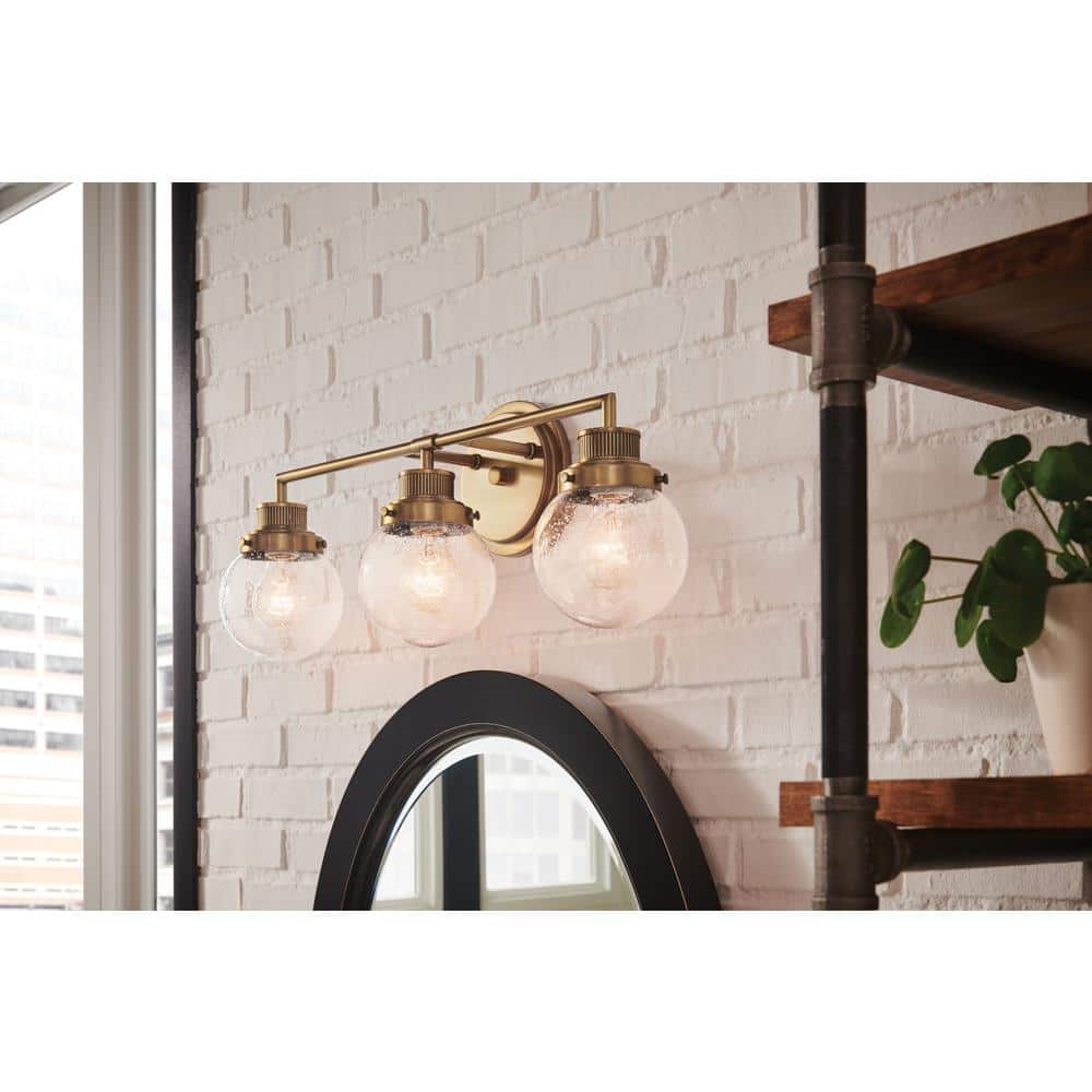 Poppy 24.25 in. 3-Light Heritage Brass Vanity Light price history on PriceWatchPro