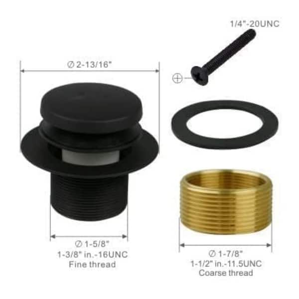 5-Piece Bathtub Drain Trim Set with Adapter and Overflow Faceplate in Matte Black