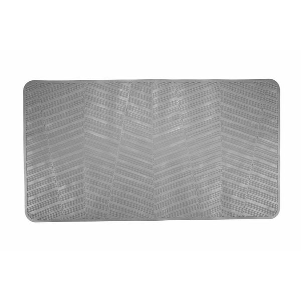 m MODA at home enterprises ltd. JOVE TUB MAT TPE 26.5 in. X 14.5 in. GREY 456103GRY The Home