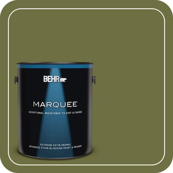 BEHR MARQUEE 1 gal. #M340-7 Classic Avocado Satin Enamel Exterior Paint & Primer