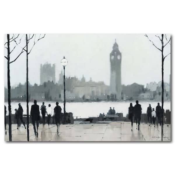 Courtside Market Morning London 24 in. x 48 in. Gallery-Wrapped Canvas Wall Art