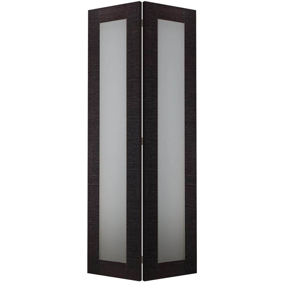 Belldinni Vona 01 2H 18 in. W x 80 in. H x 1-3/4 in. D 1-Panel Solid Core Dark Urban Prefinished Wood Interior Door Slab, Dark Gray/Dark Urban