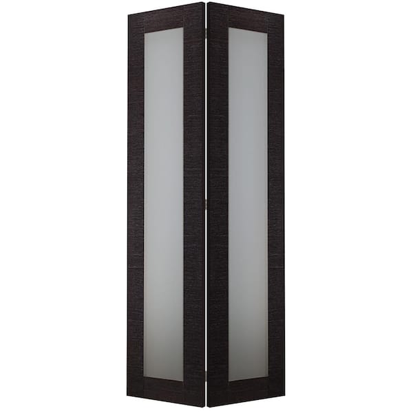 Belldinni Avanti 207 36 in. x 79.375 in. Solid Composite Core Full Lite Black Apricot Finished Wood Bifold Door with Hardware