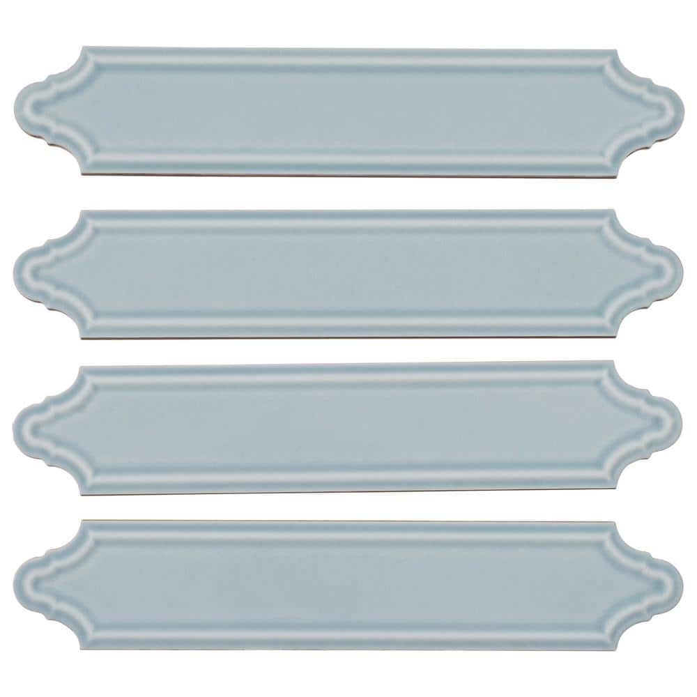 Concerto-Altowood Bernolli 2 in. x 9 in. Glossy Ceramic Beveled Lantern Wal