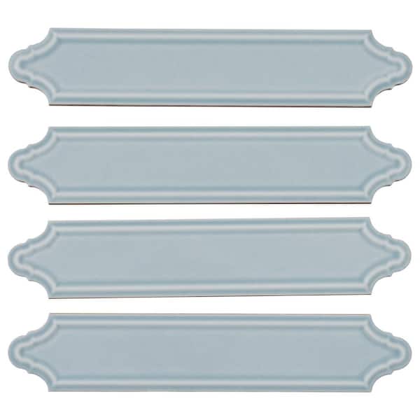 ANDOVA Concerto-Altowood Bernolli 2 in. x 9 in. Glossy Ceramic Beveled Lantern Wall Tile Sample