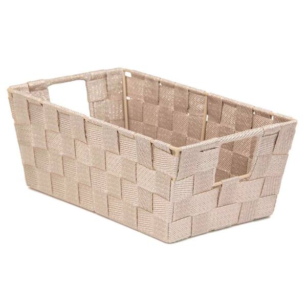 Home Basics Fabric Decorative Storage Basket